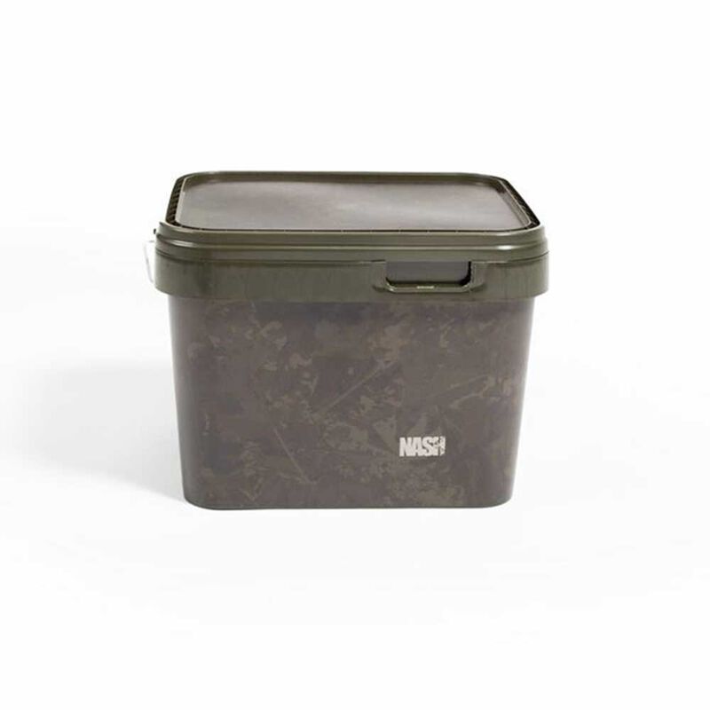 Spot On Rectangular Bucket Camo NASH – Seau Rectangulaire Carpe Robuste & Pratique