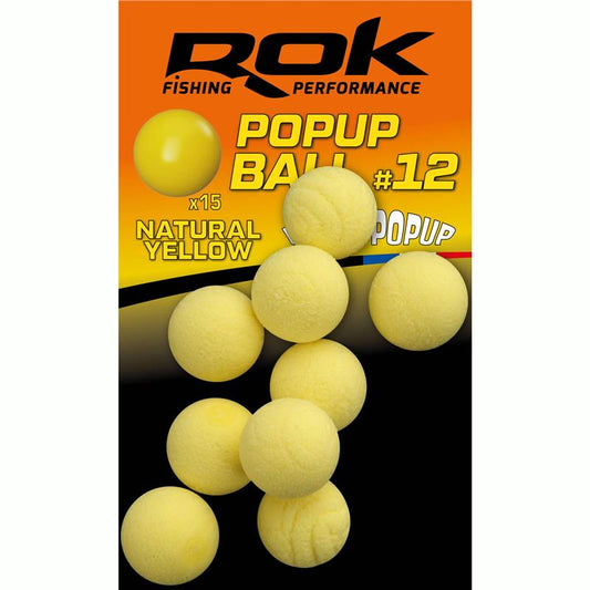 Appât Artificiel ROK Fishing Natural Yellow Pop-Up – Esche Flottante Ultra Visible Carpe