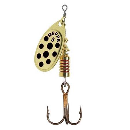 Mepps Aglia point noirs or – Palette Dorée + Motifs Contraste