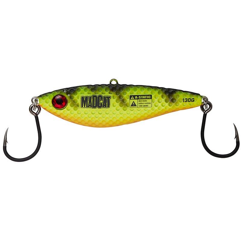 Leurre Vibratix 12 cm 110 g – Firetiger UV – Madcat – Pêche des Gros Silures & Carnassiers