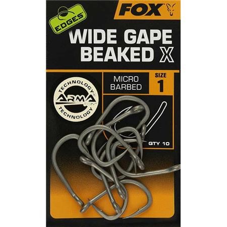 Edges Wide Gape Beaked X FOX – Hameçon Carpe Grande Ouverture à Bec
