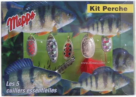 Coffret Kit Cuillers Mepps – Pack Polyvalent Truite, Perche et Carnassiers