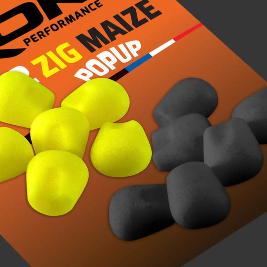 Zig Maize Yellow Black – Maïs Artificiel Ultra Flottant pour Pêche Zig Rig – ROK FISHING