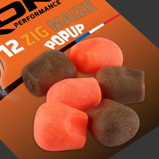 Hookbait Zig Maize Orange + Brown – Appât Flottant Zig Rig ROK FISHING