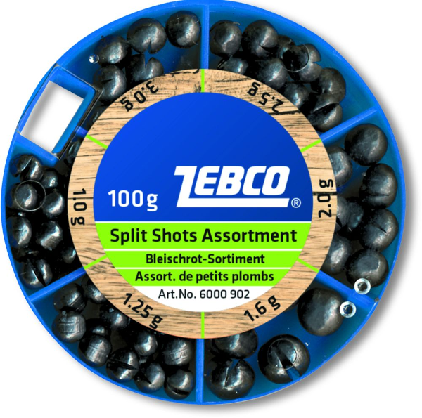 Zebco SplITALY Shot Assortment Coarse – Assortiment de Plombs Forts et Résistants