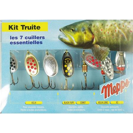 Coffret Kit Cuillers Mepps – Pack Polyvalent Truite, Perche et Carnassiers