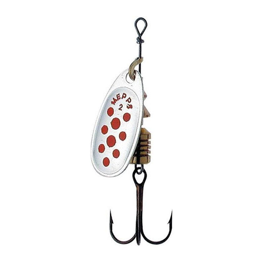 Mepps Aglia argent points rouge  – Déclencheur d’Attaques Violentes