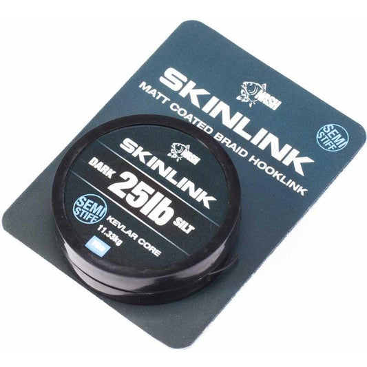 Bas de Ligne Skinlink Semi-Stiff NASH – Tresse Gainée Haute Performance pour la Carpe